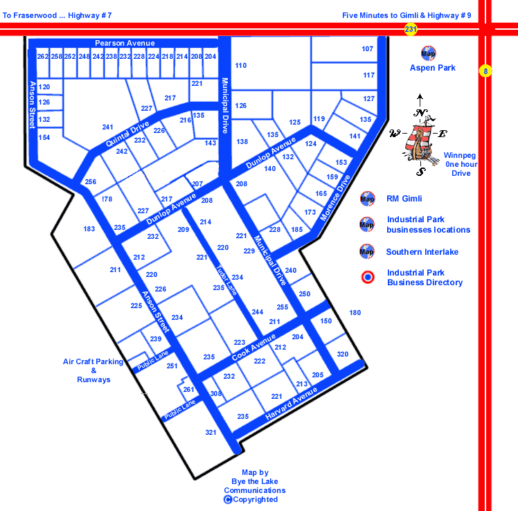 Map of Gimli Industrial Park