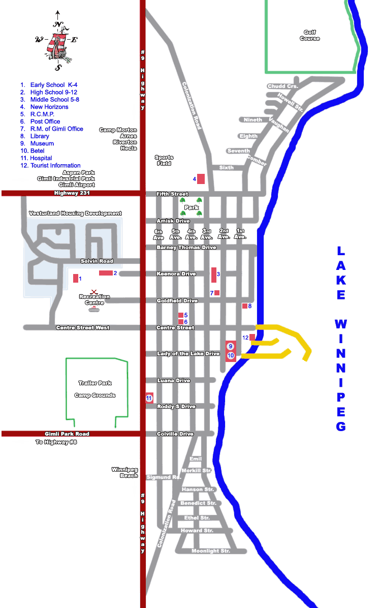 Map of The Town of Gimli